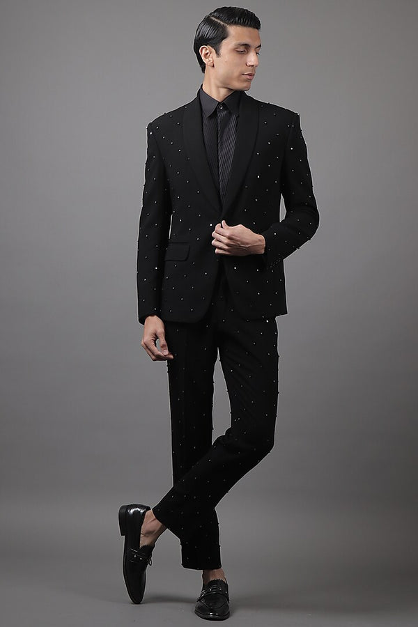 Black Suiting Tuxedo Set